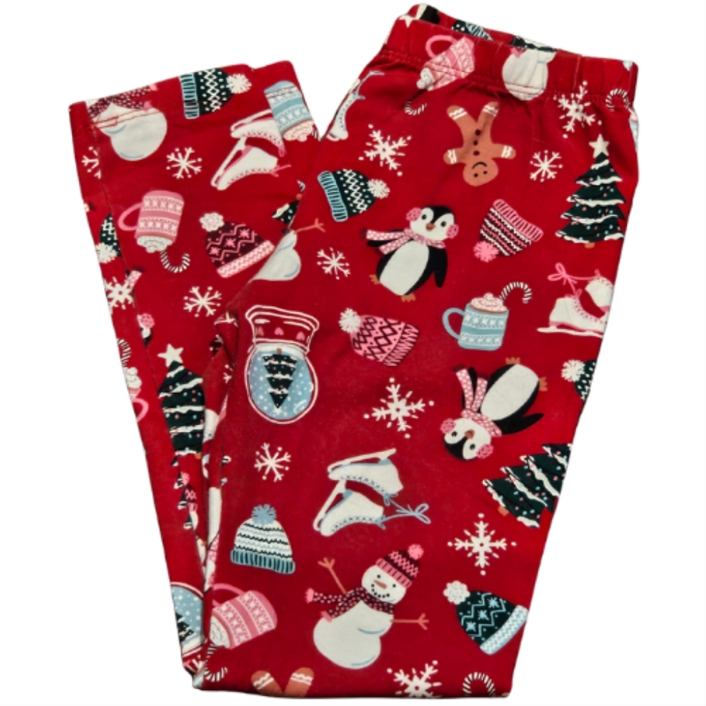 3/$20 🏷 TCP Red Christmas Print Leggings Size 7/8